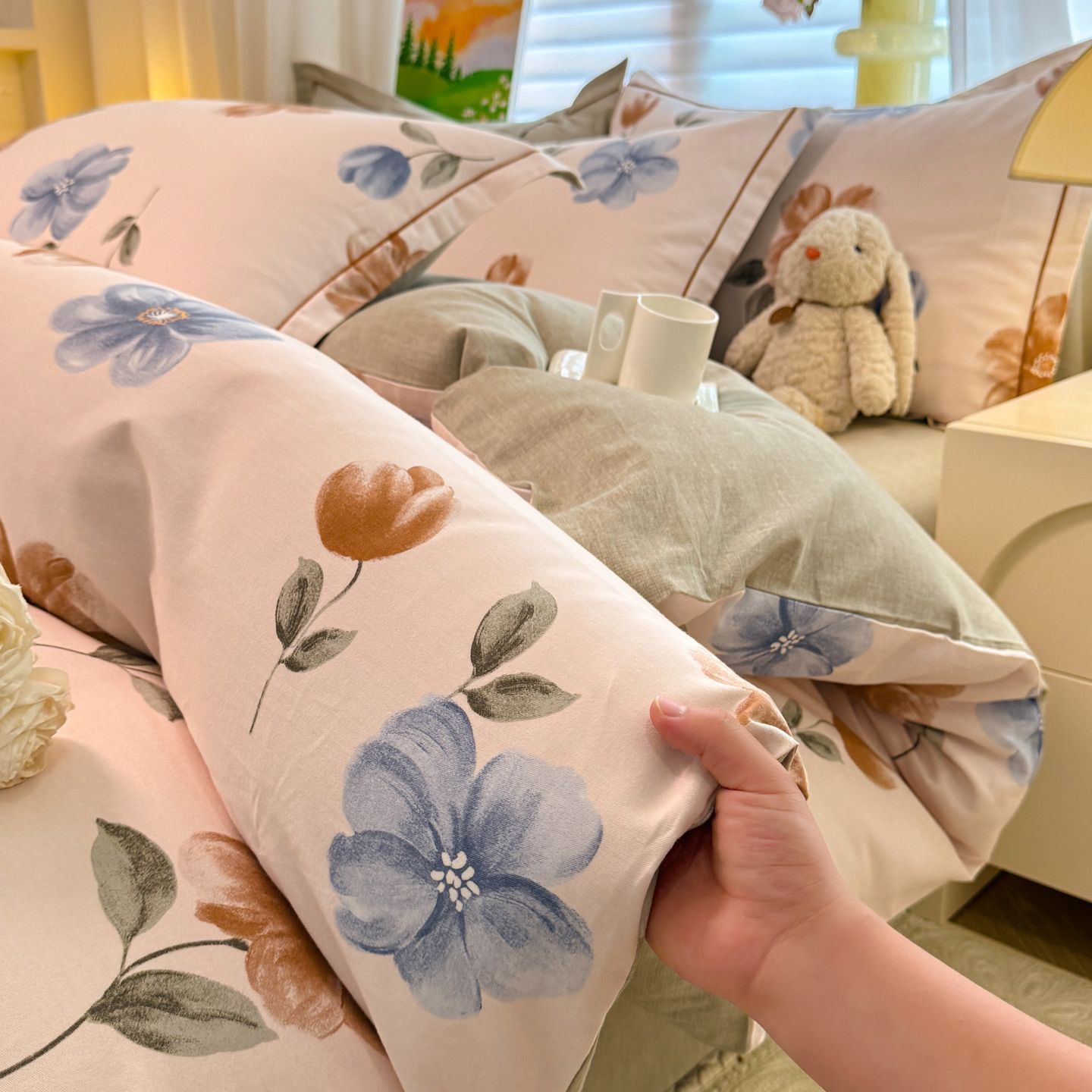 Otoño y invierno algodón molido engrosado cama de tres piezas colchón de algodón cama de cama de una sola pieza de cama de cuatro estaciones