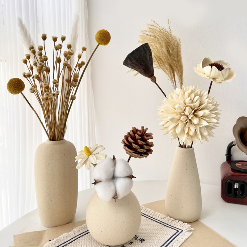 Desktop Mini vase artificial flower dried flower decoration light luxury living room flower arrangement cabinet decoration home floral decoration