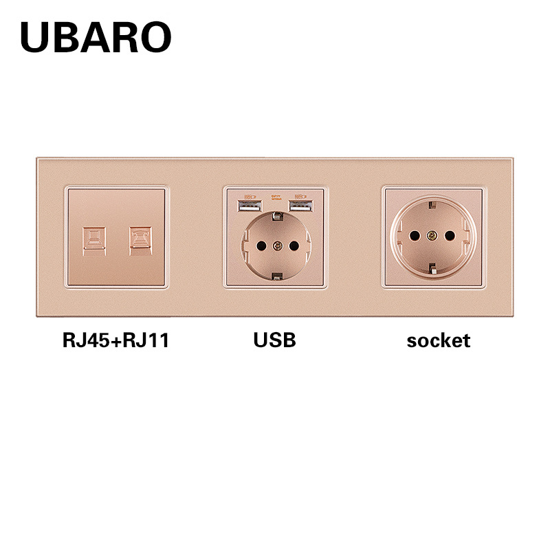258 컴퓨터 전화-USB 소켓-골드