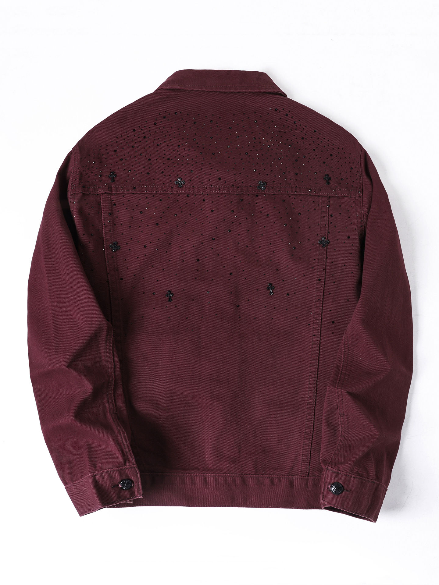 Chaqueta Vaquera con Pedrería Brillante de Algodón, Corte Holgado, Transpirable para Uso Casual