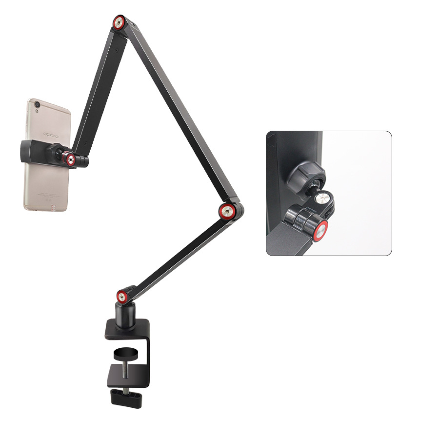 클립 형 3 팔 휴대 전화 클립 [왼쪽과 오른쪽]-검은 색