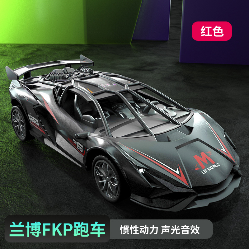 Nuevo coche de inercia acústica y óptica para niños juguetes modelo de coche deportivo de carreras juguetes acústicos y ópticos juguetes adornos juguetes al por mayor