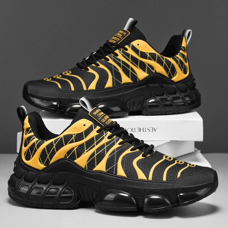 Весенняя сетчатая спортивная обувь для мужчин, повседневная дорожная обувь большого размера для мужчин, универсальные модные дышащие кроссовки на толстой подошве