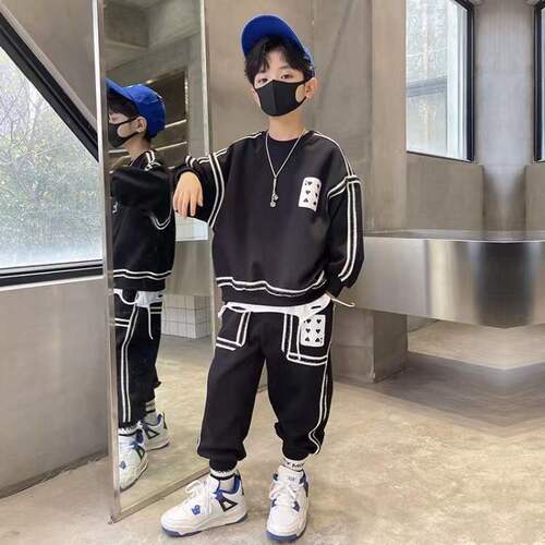 Year of the Tiger Boys Suit  New Children's Clothing Handsome Boys Western Style Sportswear Spring and Autumn Children's Clothing Hot Street Trend