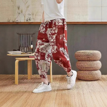 2025跨境夏季古风男装Z7分裤休闲中国风运动哈伦裤马裤嘻哈学生裤