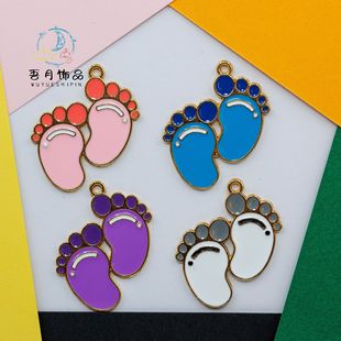 31*27Mm3.2G Paw Bracelet Cross-Border Earrings Baby Alloy Oil Dripping Jewelry Accessories Handmade DIY Material