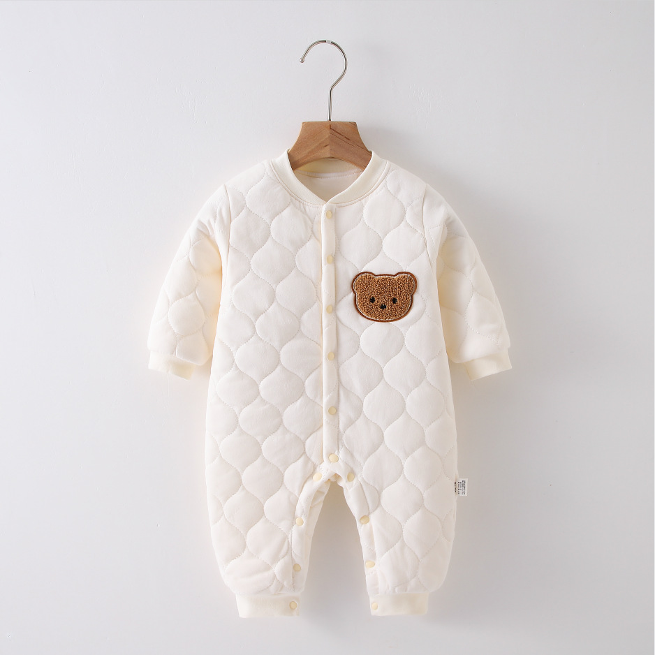 Autumn and Winter Cotton-Padded Clothes for Men and Women, Cotton-Padded Thickeneded Onesies, Newborn Full-Month Outing Clothes, Clothes, Internet Celebrity Home Furnishings