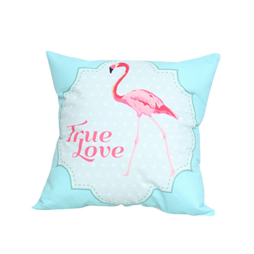 Small fresh flamingo American pastoral Nordic style pillow set car sofa cushion pillow cover does not include pillow core