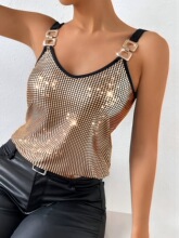 Z 44238 Sequin Chain Strap Tank ��Ƭ�������� �羳�W��
