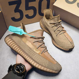 莆田述灿椰子鞋350官方男女新款脏橙夏季透气og yeezy运动跑步鞋