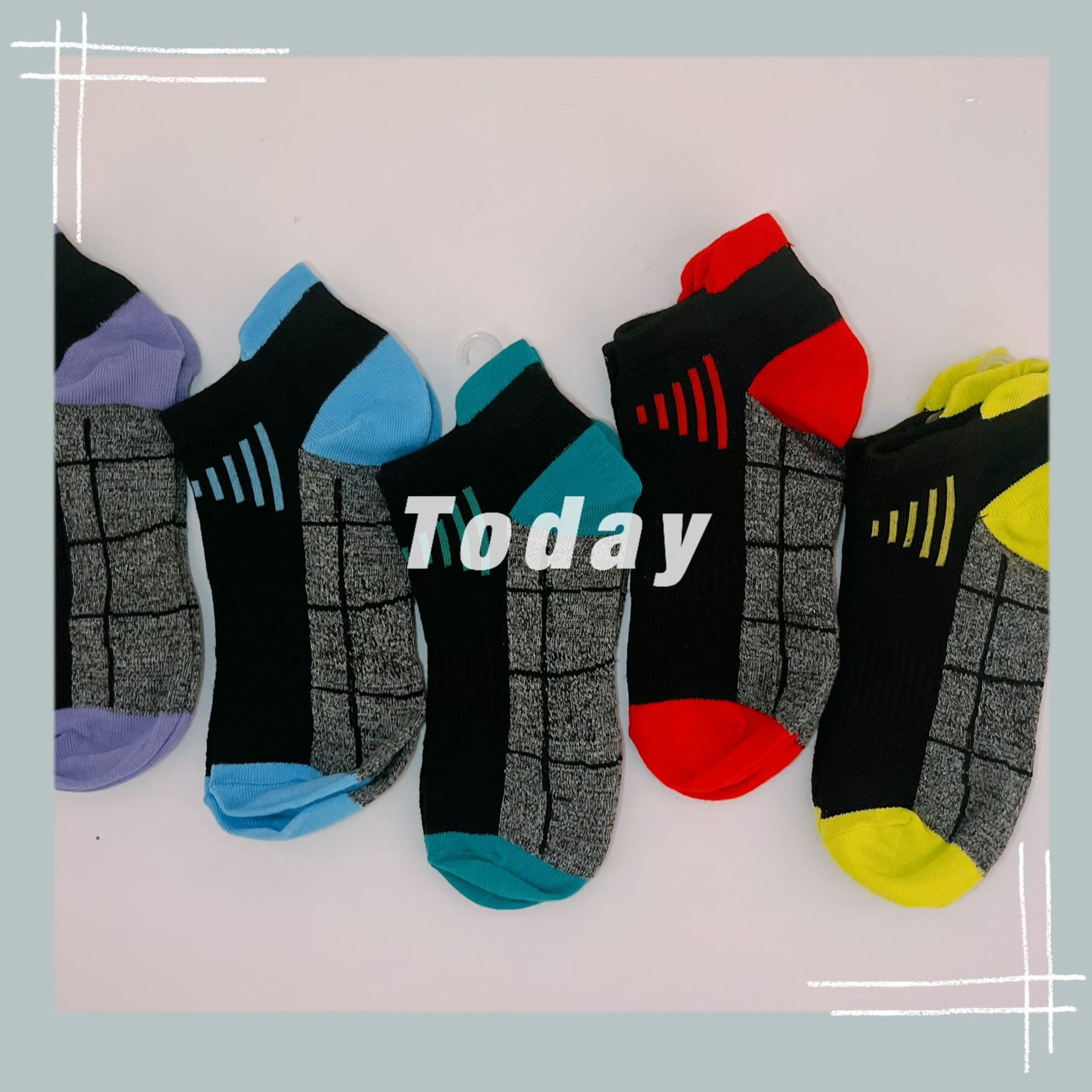 Spring, Autumn and Summer Sports Socks for Men and Women, Sweat-Absorbent and Breathable Cotton Socks, Outdoor Running Socks, Basketball Socks, Non-Falling Heel Socks