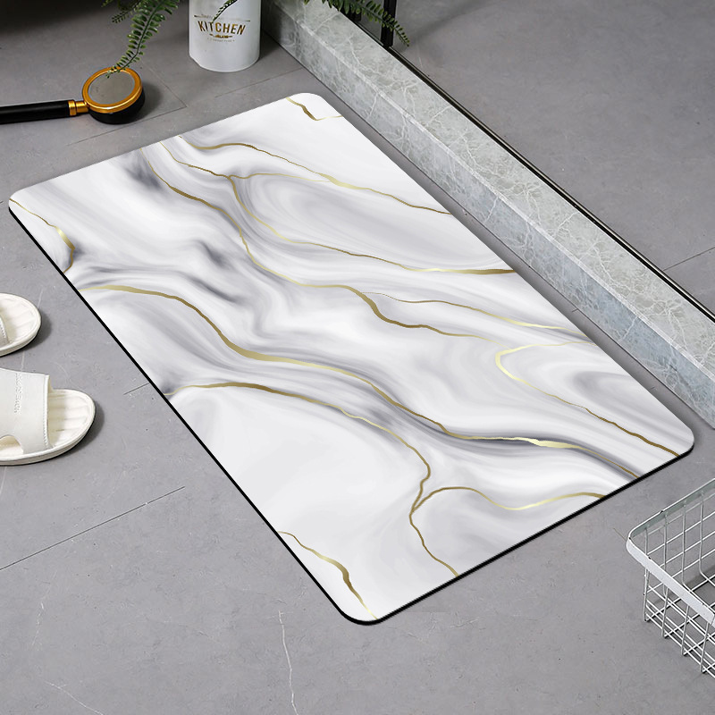 Baño de barro de diatomeas absorción de agua suelo blando de baño de barro de diatomeas puerta de baño anti-deslizante cojín de pies secos rápidos
