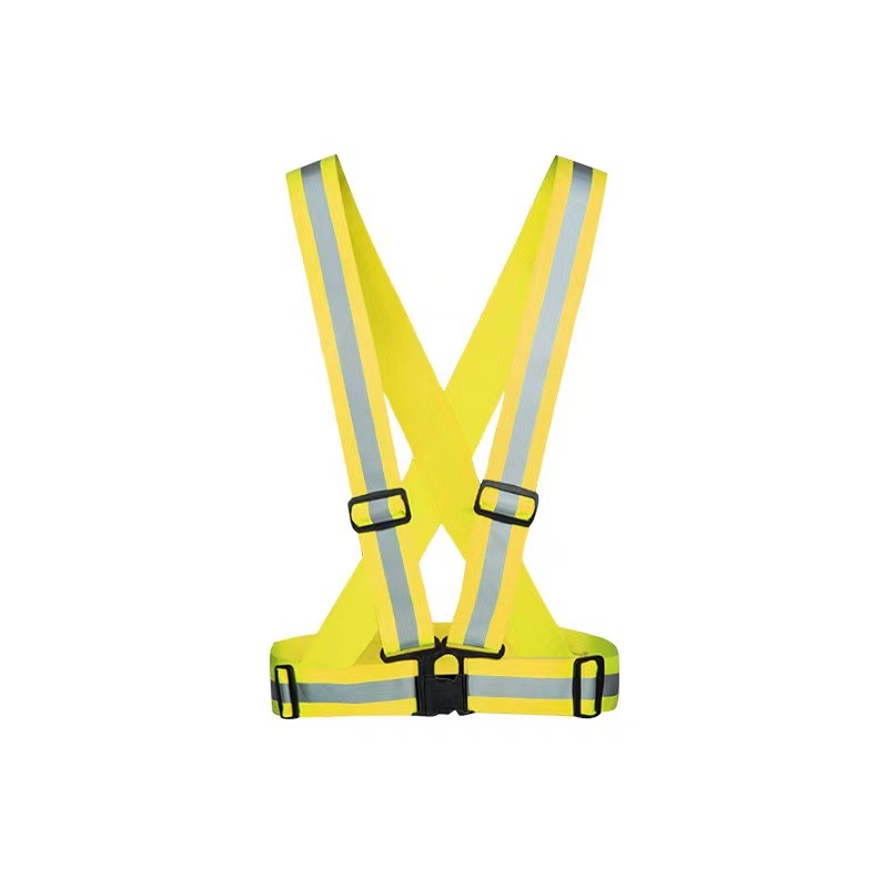 Correa reflectante fábrica directa noche corriendo a caballo correa elástica de protección de una pieza al por mayor de impresión chaleco reflectante protector