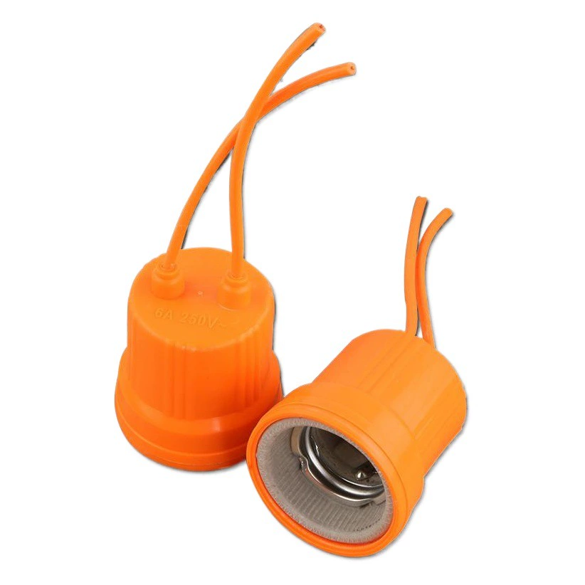 Бытовая техника с проводом E27 держатель лампы подвесной держатель лампы водонепроницаемый керамический держатель светодиодной лампы термостойкий медный провод винтовой держатель лампы