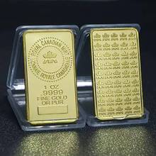 跨境供商现货加拿大纪念章瑞士金条纪念方块硬币镀金镀银纪念收藏