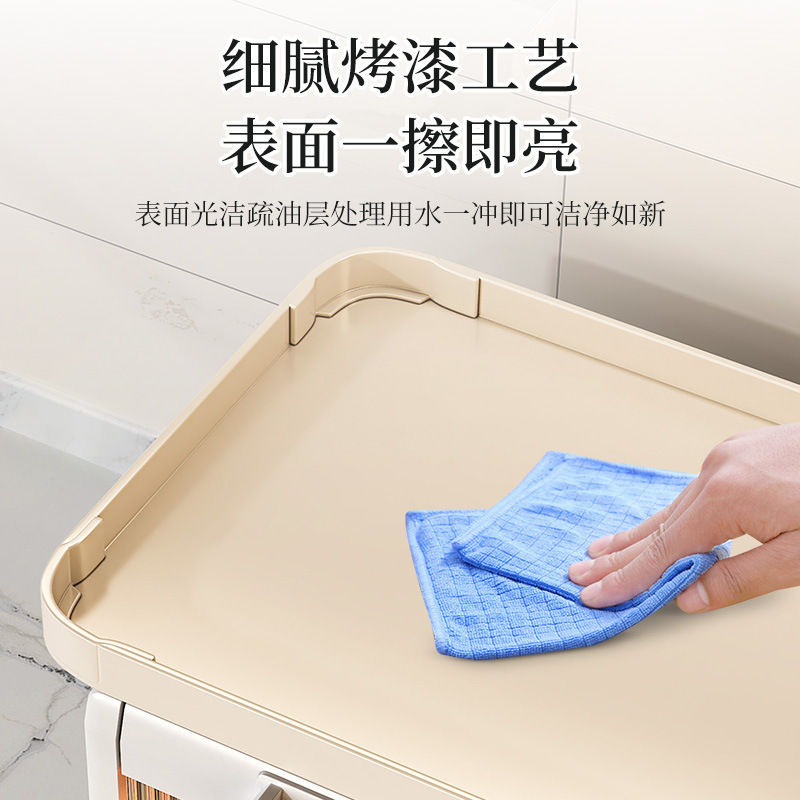 simple horno de microondas placa laminada estante de almacenamiento multifuncional hogar horno de mesa de cocina bandeja de arroz eléctrica de doble capa