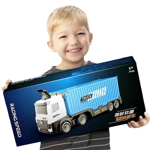 Kids' Alloy Truck Transformation Big Rig Engineering Track-Driven Toy Car Model – Educational Gift for Boys