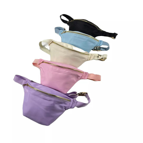 Waterproof Nylon Waist Bag for Women and Children, Outdoor Travel Storage Bag, Fitness Bag with Adjustable Metal buckle Crossbody Bag