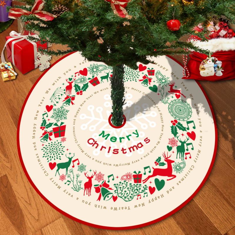 越境で人気のクリスマスツリー用スカート、写真やサンプルでカスタムメイド可能、クリスマスツリーの下にプレゼントを置くための敷物|undefined