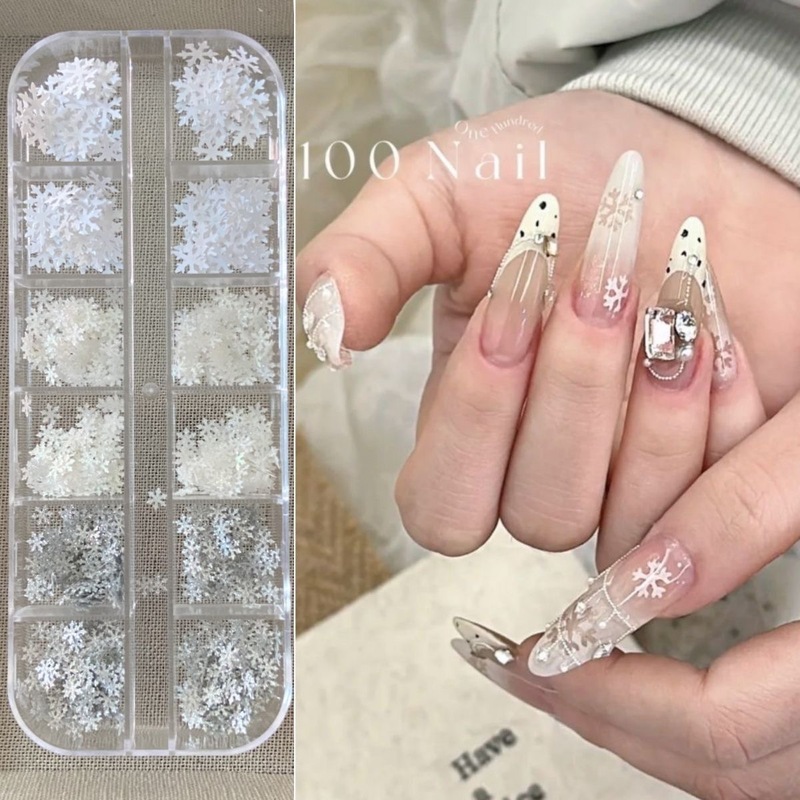 12 Grids Christmas Snowflake Sequin Nail Art Trinkets Ins Popular Christmas Nail Art Glitter 4 Colors Nail Decoration 12 Grids Christmas Snowflake Sequin Nail Art Trinkets Ins Popular Christmas Nail Art Glitter 4 Colors Nail Decoration
