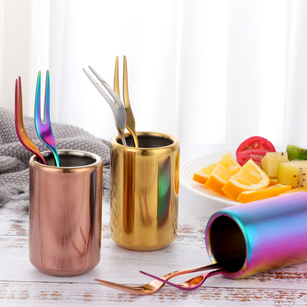 Creative handheld fruit fork stainless steel