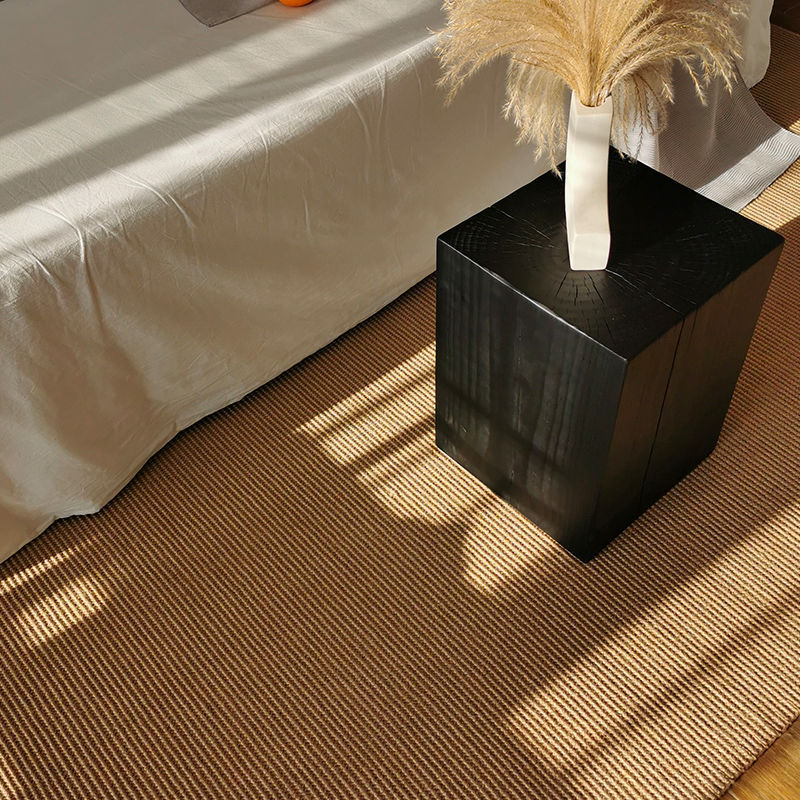 手工黄麻亚麻地毯客厅茶几沙发垫简约日式家用茶室阳台榻榻米地垫