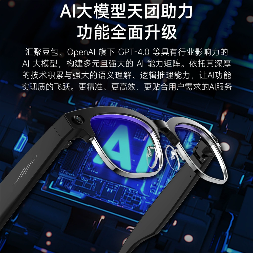 Умные очки W630, 8-мегапиксельная камера, AI-фотосъемка, Bluetooth-звонки, прослушивание музыки, «черная технология» солнцезащитные, анти-UV