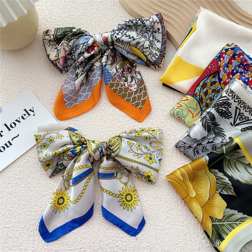 70*70 small square scarf, silk scarf for women, spring and autumn style, fashionable, versatile, thin style, matching shirt, windbreaker, suit, headband