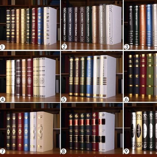 European-style high-end gold-leaf background decoration fake book study living room high-quality decor model props book factory wholesale