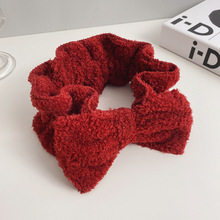 新款毛绒束发带韩版头箍女生洗脸化妆蝴蝶结发带蝴蝶结洗脸发箍