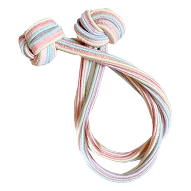 Alta Cola de Caballo anudada cuerda de pelo de alta elasticidad durable cuerda de pelo chica banda de goma corbata cabeza femenina banda de pelo no duele anillo de pelo tocado