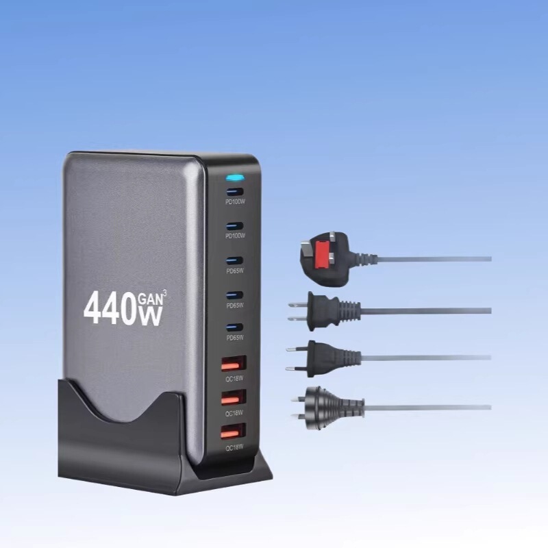 Gallium Nitride Multi-Port Charger USB 440W Laptop Pd Charging Head Super Fast Charging Charger Head