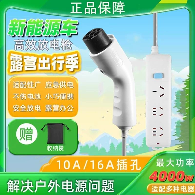 New Energy Charging Gun, External Discharge Gun Socket, High-Power Byd Geely Li Auto Charging Pile (Elektrikli avtomobil şarj stansiyaları) - new-energy-discharge-gun-16aoutdoor-power-extraction-free-storage-bag-18m-lines