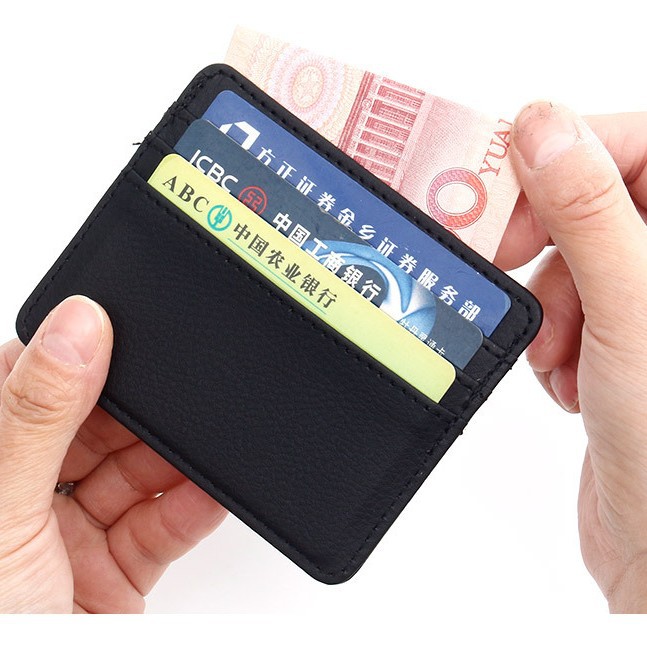 Cross-Border 4-Card Slot Multi-Color Small Card Holder Multi-Card Slot Portable Card Storage Pu Small Card Holder Manufacturer Sales