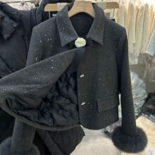 2025冬季气质羽绒外套半身裙两件时尚富家千金短裙小香风套装女士