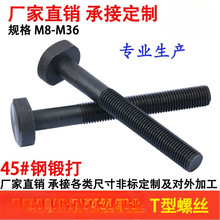 45#钢T型螺丝冲床铣床螺栓杆t形模具压板螺丝M8-M36等