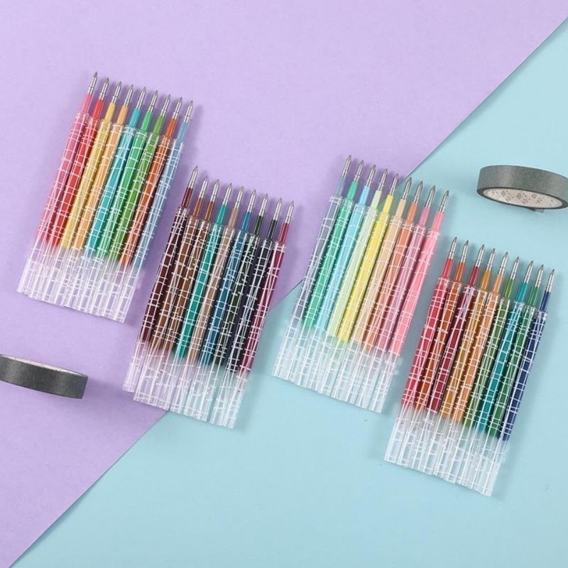 モランディカラーカラーゲルペンリフィルセットレトロ学生ノートペンノートプレスジュースペンリフィル|undefined