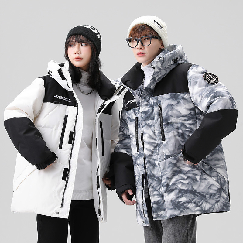 Men's Winter Coat Hooded Down Jacket Thickened Camouflage Parka_voghion.com