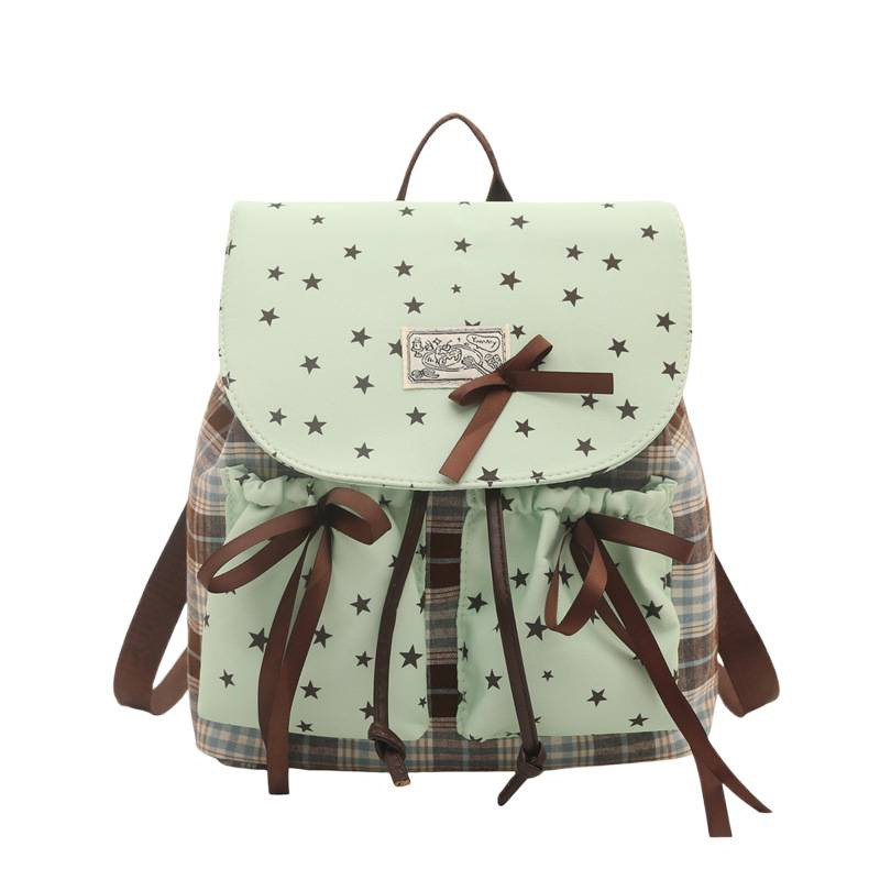 Small Retro Oxford Fabric Drawstring Backpack For Women High End_voghion.com
