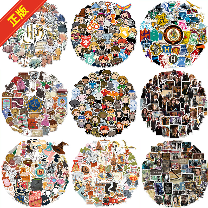 Harry Potter Stickers 50 Pieces Malfoy Hermione Notebook Cartoon Magic Academy Officially Licensed