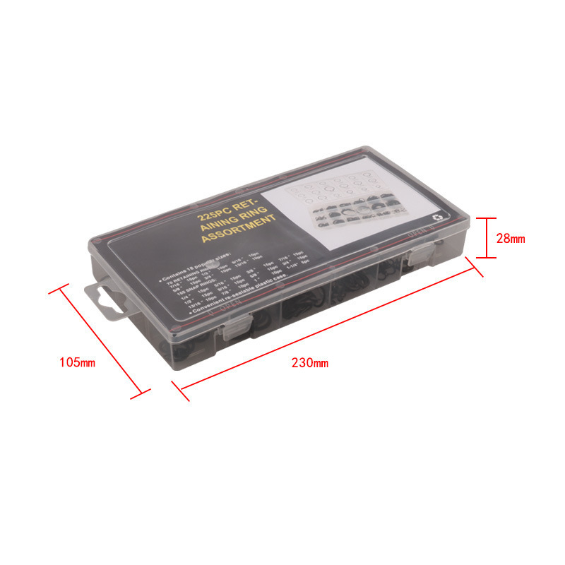メーカー直販新型225pc黒ずみ軸用止め輪c型炭素鋼止め輪バネ開口軸用止め輪|undefined