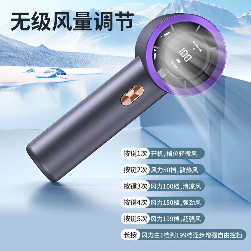 2025国境を越えた新型高速手持ち小型ファンusb充電ミニポータブルターボ無葉暴力ファン|undefined