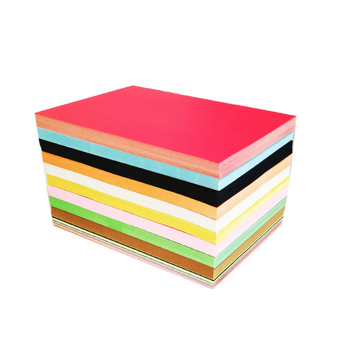 Colorful thick cardboard 200g red hard cardboard 8-open cover paper children's handmade card origami art painting paper