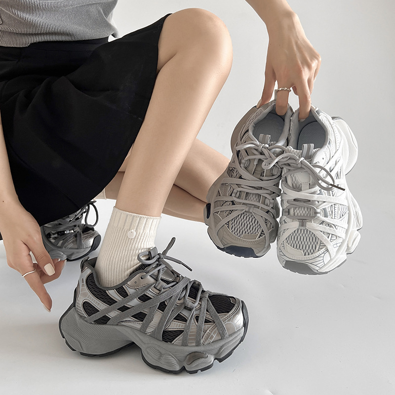 Trendy American Retro Thick-Soled Height-Increasing Dad Shoes for Women, 2025 New Summer Casual Sports Shoes, Versatile and Casual Trendy American Retro Thick-Soled Height-Increasing Dad Shoes for Women, 2025 New Summer Casual Sports Shoes, Versatile and Casual