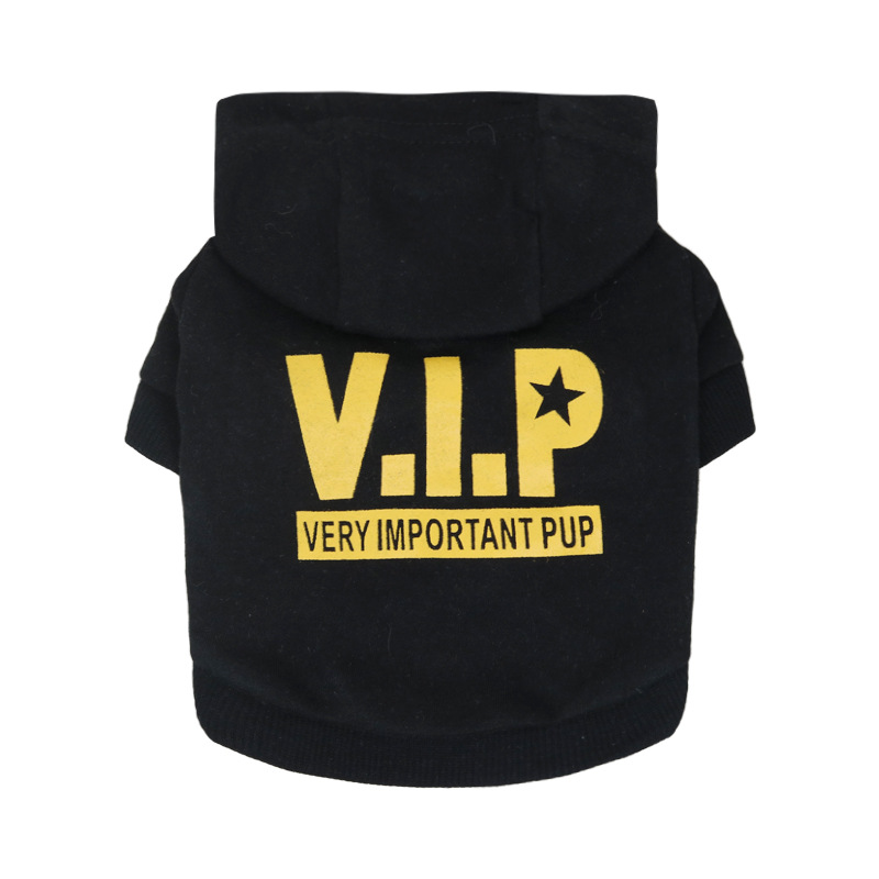 寵物衣服 狗狗服裝 帶帽印vip寵物體恤 泰迪衣服 春秋裝