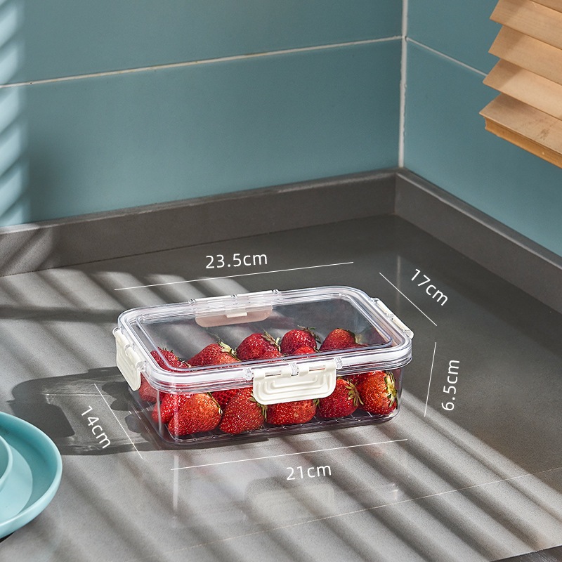 Caja organizadora mágica para almacenamiento, almacenamiento sellado para refrigerador, caja de plástico transparente de calidad alimentaria para el hogar, específica para cocina. image 7