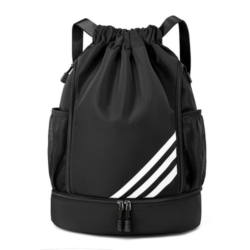 新款束口袋篮球背包户外运动健身包折叠旅行双肩包可印刷LOGO批发
