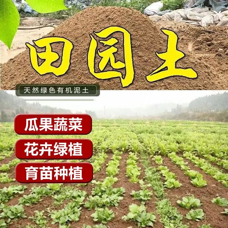 Natural pastoral soil for growing vegetables