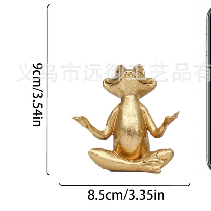 独立站瑜伽青蛙花园家居动物雕塑摆件装饰Yoga Frogs青蛙酒柜装饰|undefined