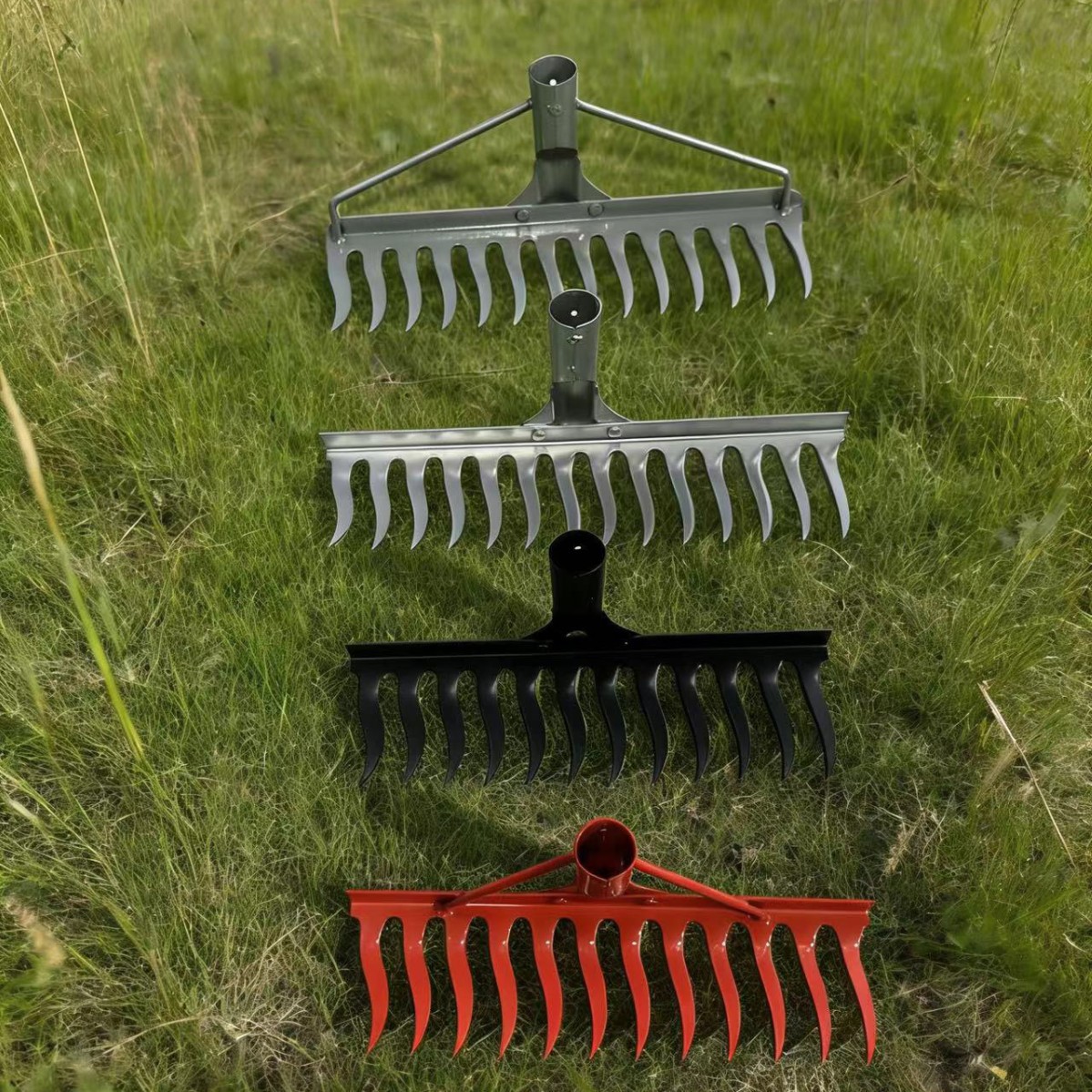 tornillo multifuncional rastrillo de acero agrícola rastrillo agudo horticultura rastrillo de acero completo rastrillo de hierba herramientas agrícolas al por mayor